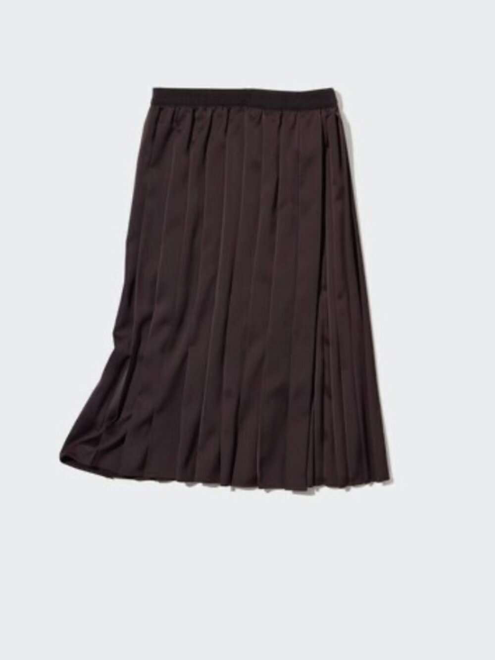 Uniqlo Satin Pleated Skirt in Wine | Size Small - Picture 2 of 8